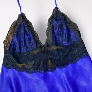 Victoria’s Secret Purple Satin Lace Lingerie Chemise Mini Dress Size‎ Medium Y2K thumbnail 3