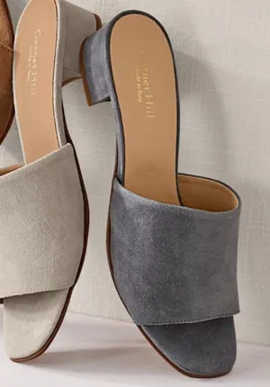 Garnet Hill Lillian Heeled Slides size 38 or US 8 thumbnail 1