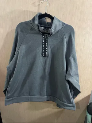 Women’s Nike Cropped Gray and Black Quarter-Zip Sweatshirt Size XL thumbnail 1