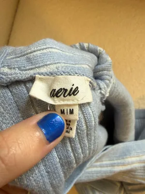 Aerie Reversible Sweater Crop Top thumbnail 6
