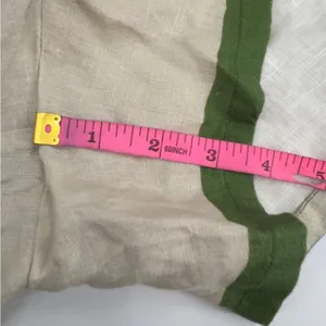 NWT SOLEIL SOLEIL‎ Linen Short Abbey Vestige Sz L cream green thumbnail 7