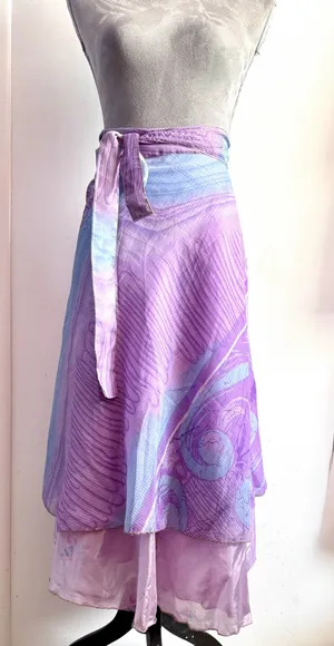 Purple Wrap Around Skirt thumbnail 1