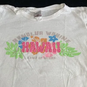 Honolua Wahine White Color Hawaii Cotton T-Shirt thumbnail 4