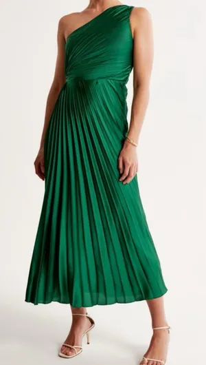 Abercrombie Giselle One-Shoulder Pleated Maxi Dress thumbnail 1