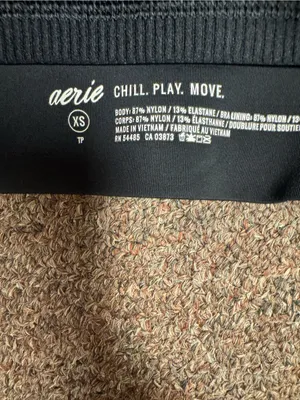 OFFLINE by Aerie Black High-Neck Racerback Sports Bra XS EUC thumbnail 3