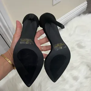 🖤🖤BLACK SUEDE HEELS Black Size 7 thumbnail 15