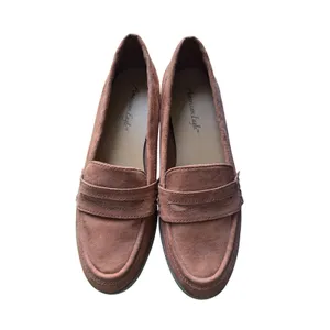 American Eagle Sz 7 Womens Brown Slip On Penny Loafers Preppy Old Money Minimal thumbnail 4