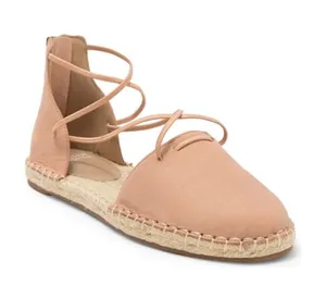 Eileen Fisher Lace-Up Leather Espadrille Sandal, Toffee Cream Pink Size 7.5, NWT thumbnail 10