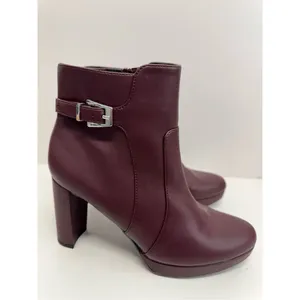 Naturalizer Boots Size 9.5 Burgundy Platform High Heel Ankle Booties NEW‎ thumbnail 2