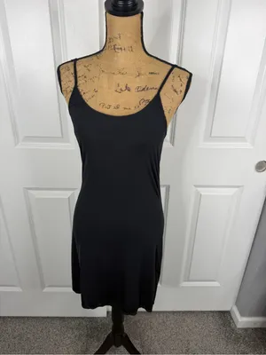 Jockey Black Convertible Strap Slip Dress Nightgown Size S thumbnail 2