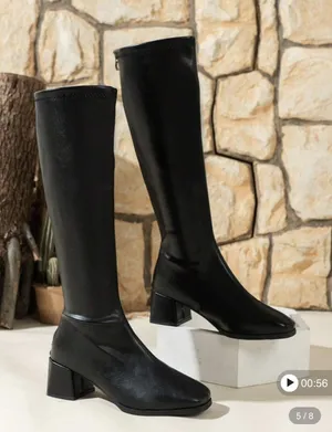 SheIn Black Knee High Boots thumbnail 1