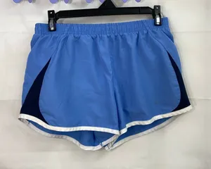Nike women's‎ blue lined athletic active pull on drawstring sports shorts small thumbnail 1