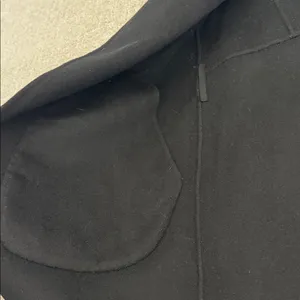 Rag & Bone Wool Blend Sven Reversible Coat black tie waist collared pea coat thumbnail 7