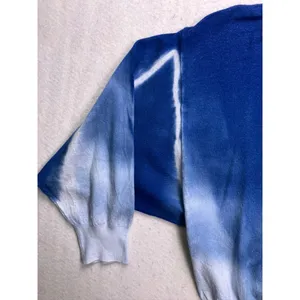 Elan Sweater Womens‎ O/S Blue Ombre Tie Dye Batwing Dolman Knit SW10456 thumbnail 7