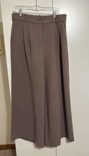 Loft Versa Extra Wise Leg Pant Khaki Elastic Waist Back 12 thumbnail 1