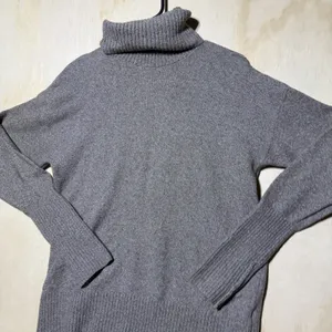 Old Navy SoSoft Womens Small Turtleneck Sweater Gray Taupe Ribbed Pullover thumbnail 1