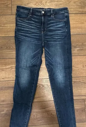 American Eagle Navy Blue Denim Jeans thumbnail 1