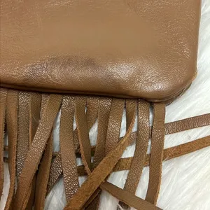 Lucky Brand Brown Leather Boho‎ Fringe Crossbody Bag Shoulder Handbag Purse thumbnail 4