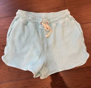 aerie Teal/Blue Waffle-Knit Athletic Lounge Shorts Size XS - C72-018 thumbnail 1