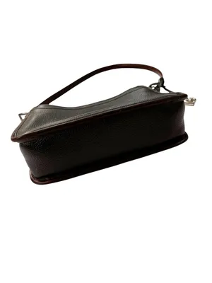 Vintage Brighton Leather Emma Shoulder Bag Black & Brown Croc Embossed with Bow thumbnail 4