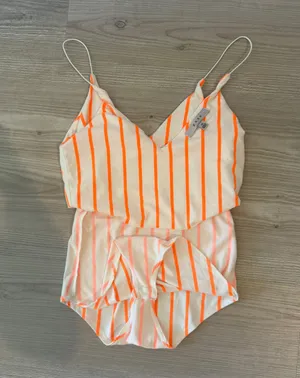 Orange & White Striped Bodysuit thumbnail 2