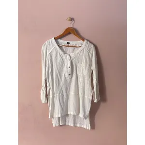 We the Free White 100% Cotton 3/4 Sleeve Top Size XS thumbnail 8