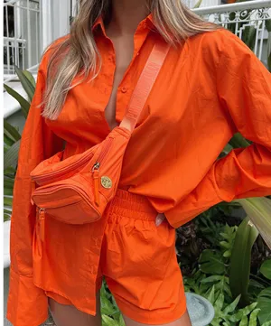 White Fox Orange Button Down Shirt thumbnail 4