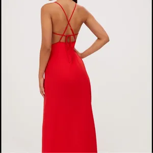 PrettyLittleThing red strappy back chiffon maxi dress size 4 NWT thumbnail 2