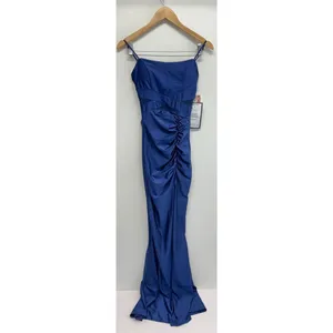 Emerald Sundae‎ Mesh Panel Maxi Dress Size Extra Small Blue Side Slit Gown NEW thumbnail 2