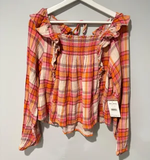 Plaid Ruffle Blouse thumbnail 4