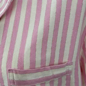 Victoria’s Secret long sleeve pink striped pajama top thumbnail 3