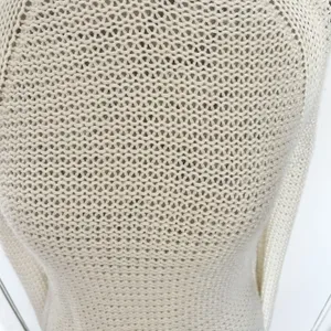 Banana Republic Sweater Wool Blend Small Ivory Knit Pullover Ribbed Waffle Fall thumbnail 7