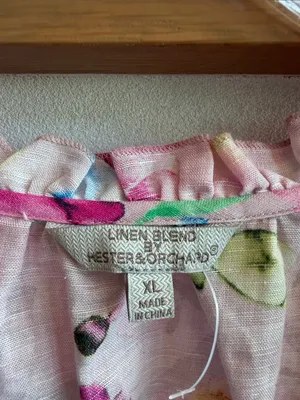 Hester & Orchard Linen Blend Floral Print Top thumbnail 6