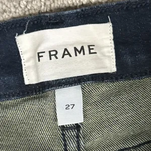 Frame Le Pixie High Rise Flare Jeans Womens 27 Dark Wash Blue Denim Stretch thumbnail 3