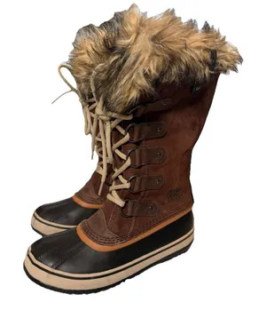 Sorel Boots Women's‎ 7 Joan Of Arctic Faux Fur Lined Waterproof Leather Winter thumbnail 1