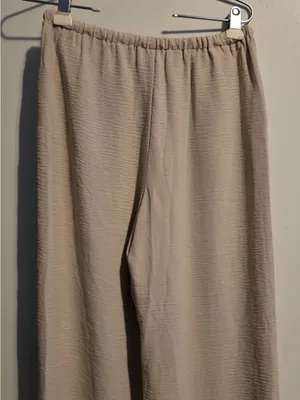 Women's Wide-Leg Drawstring Pants in Light Beige thumbnail 13