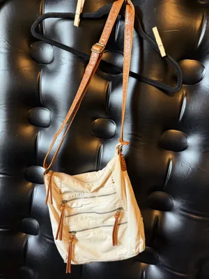 💋💋💋3 for 12$💋💋💋Women's Bueno CreamCrossbody Bag with Brown Tassel Accents thumbnail 2