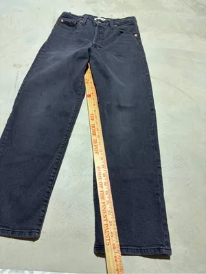 Levi’s ribcage straight ankle Black Relaxed Straight Jeans 26 x 27 thumbnail 7