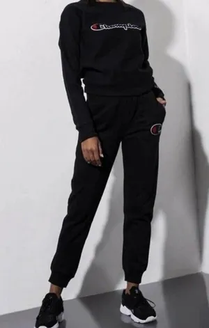 Champion Reverse Weave Black Big C Logo Joggers Large thumbnail 4