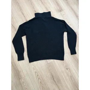 Aerie Women's Black Waffle Knit Button Mock Neck Sweater Size S‎ thumbnail 3