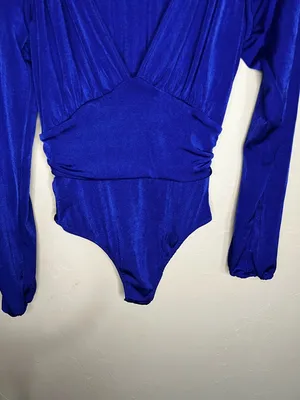 Intimately Free People Revolve In Your Arms Royal Blue Thong‎ Bodysuit thumbnail 5
