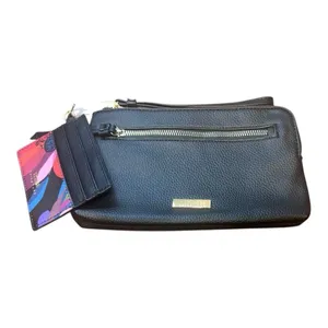 Trina Turk Black Wristlet Wallet Matching Keychain Cardholder Set Faux Leather thumbnail 2