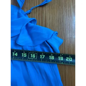 Lilly Pulitzer Blue Ruffle Camisole Top Adjustable Straps Size S RN88189 thumbnail 5