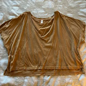 BP Tan Dolman Sleeve Oversized Crop Top thumbnail 1