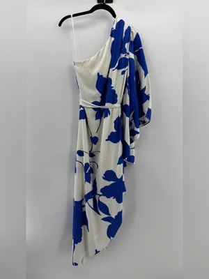 HUTCH Stretch Satin One-Shoulder Maxi thumbnail 5