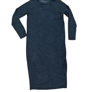 Zara‎ Womens Navy Blue Bodycon Stretchy Casual Midi sz Small thumbnail 8