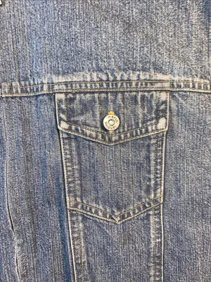 Marsh Landing Blue Denim Jacket with Black Knit Sleeves thumbnail 3