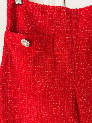 Anthropologie Maeve The Colette Crop Wide-Leg Pants: Tweed Edition, Size 27 thumbnail 8