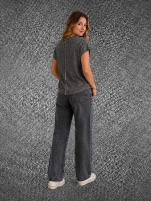 Poof Charcoal Heather V Neck Pocket T Shirt Size Medium thumbnail 8