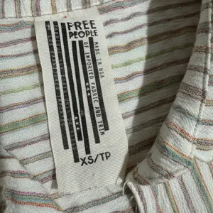 Free People Striped Tunic Shirt‎ Womens XS Long Sleeve Boho Split Neck Pullover thumbnail 5